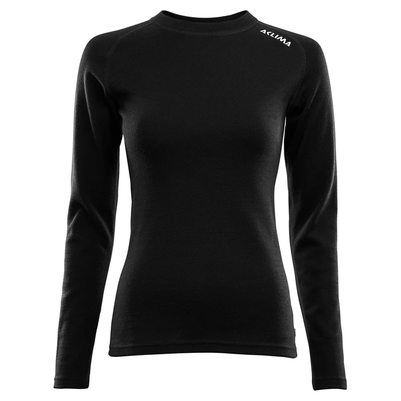 Aclima WarmWool Crew Neck Shirt Woman, Jet Black 3 Aclima WarmWool Crew Neck Shirt Woman, Jet Black