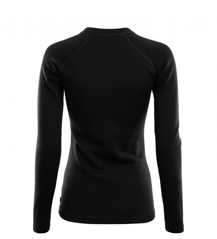 Aclima WarmWool Crew Neck Shirt Woman, Jet Black 4 Aclima WarmWool Crew Neck Shirt Woman, Jet Black - Image 2