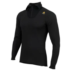 Aclima HotWool 230 Gr. Polo Zip Unisex, Jet Black
