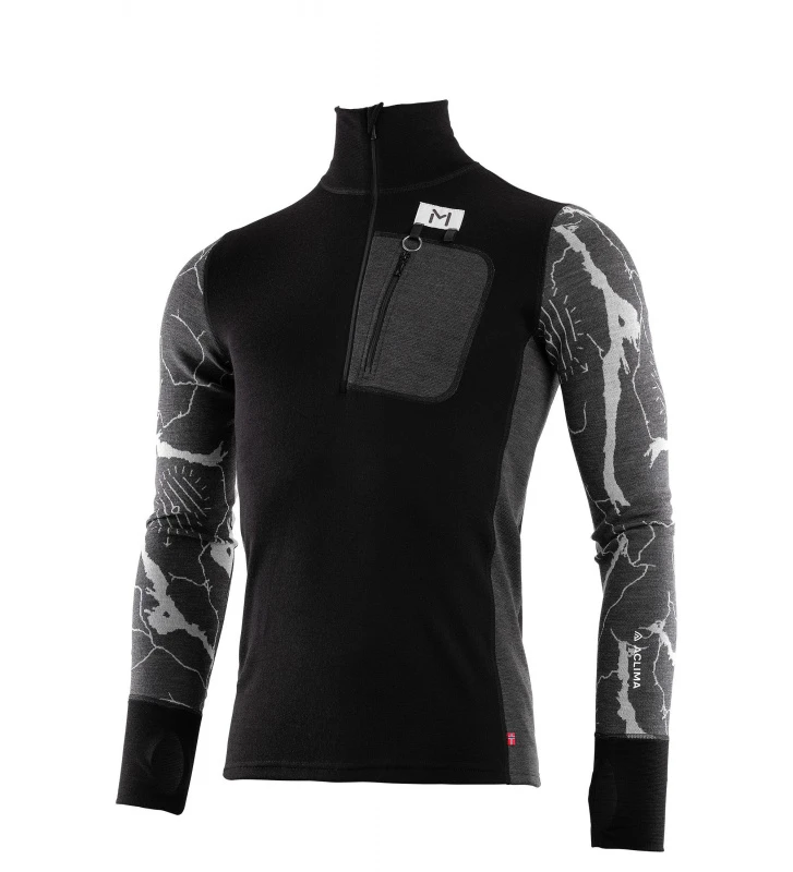 Aclima Lars Monsen Femunden Polo M's Jet Black/Marengo/Femunden Dark 4 Aclima Lars Monsen Femunden Polo M's Jet Black/Marengo/Femunden Dark - Image 2